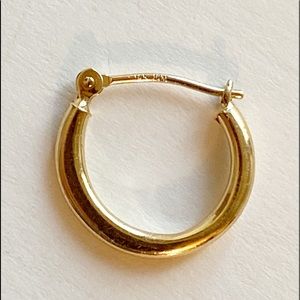 Single 14k Gold Hoop Earring